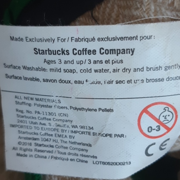 Starbucks Barista Teddy Bear Stuffed Animal - Picture 5 of 5